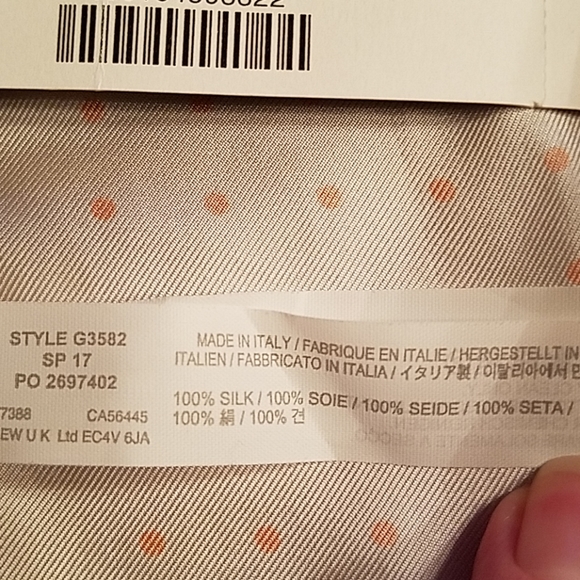 NWT J Crew silk pocket square - Picture 4 of 4